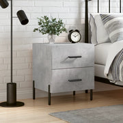 Comodino-Tavolino da notte Grigio Cemento 40x35x47,5 cm in Legno Multistrato 408075