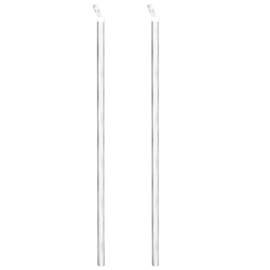Recinzione da Giardino | Recinzione in Rete con Pali in Acciaio Zincato 25x0,8 m Argento
