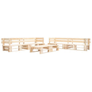 Set Divani da Giardino con Pallet 6 pz in Legno Naturale