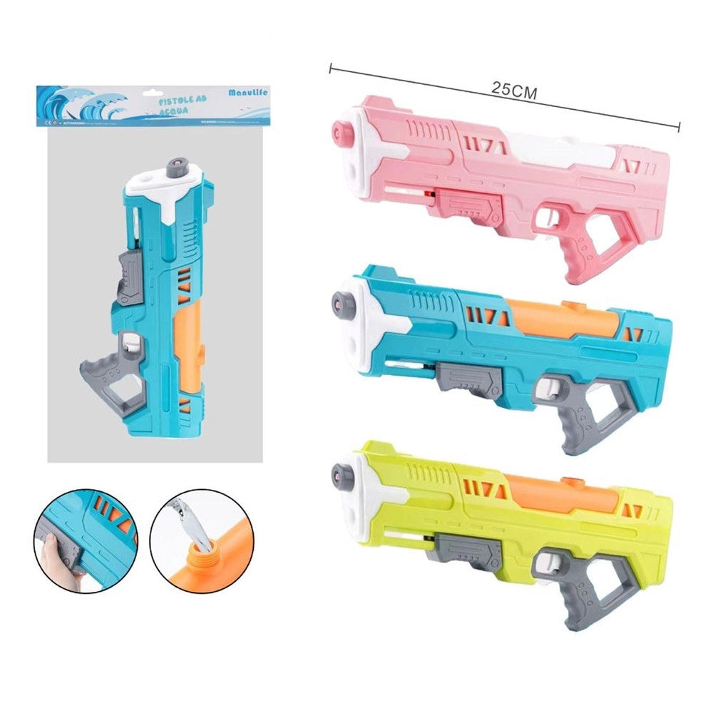 Trade Shop - Pistola Ad Acqua 25cm Grande Capacità Giocattolo Divertimento Estivo Per Bambini 618572 -