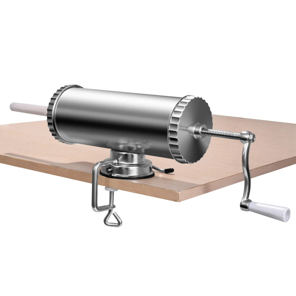 Insaccatrice per salsicce da 2,5 kg con 3 tubi di riempimento fissi per cucina alluminio argento 20_0020003
