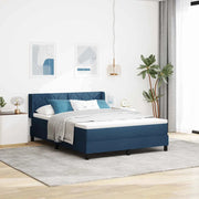 Letto a molle con testiera Blu 190 x 140 cm Tessuto 3341166