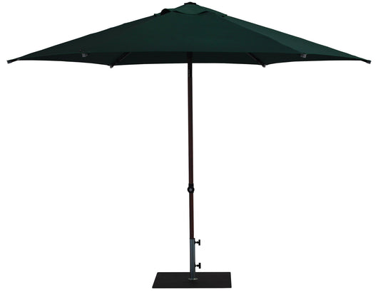 Ombrellone da Giardino Ø3 m Palo Ø38 mm in Alluminio Effetto Legno Tessuto Poliestere Trend Wood Verde