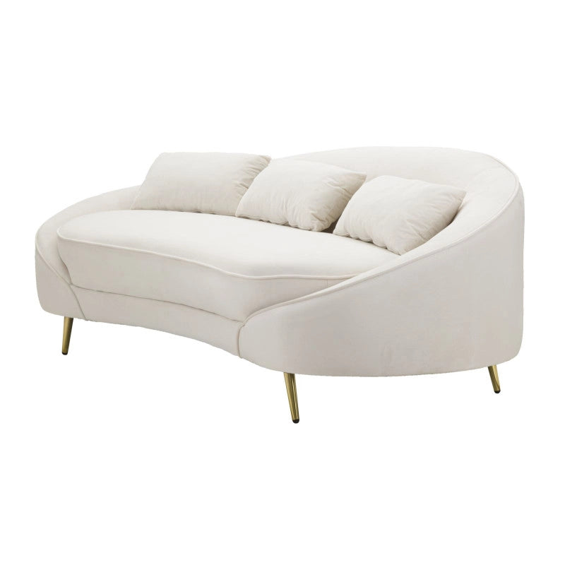 Divano 3 Posti Oslo Con Cuscini Crema cm 185x84x68