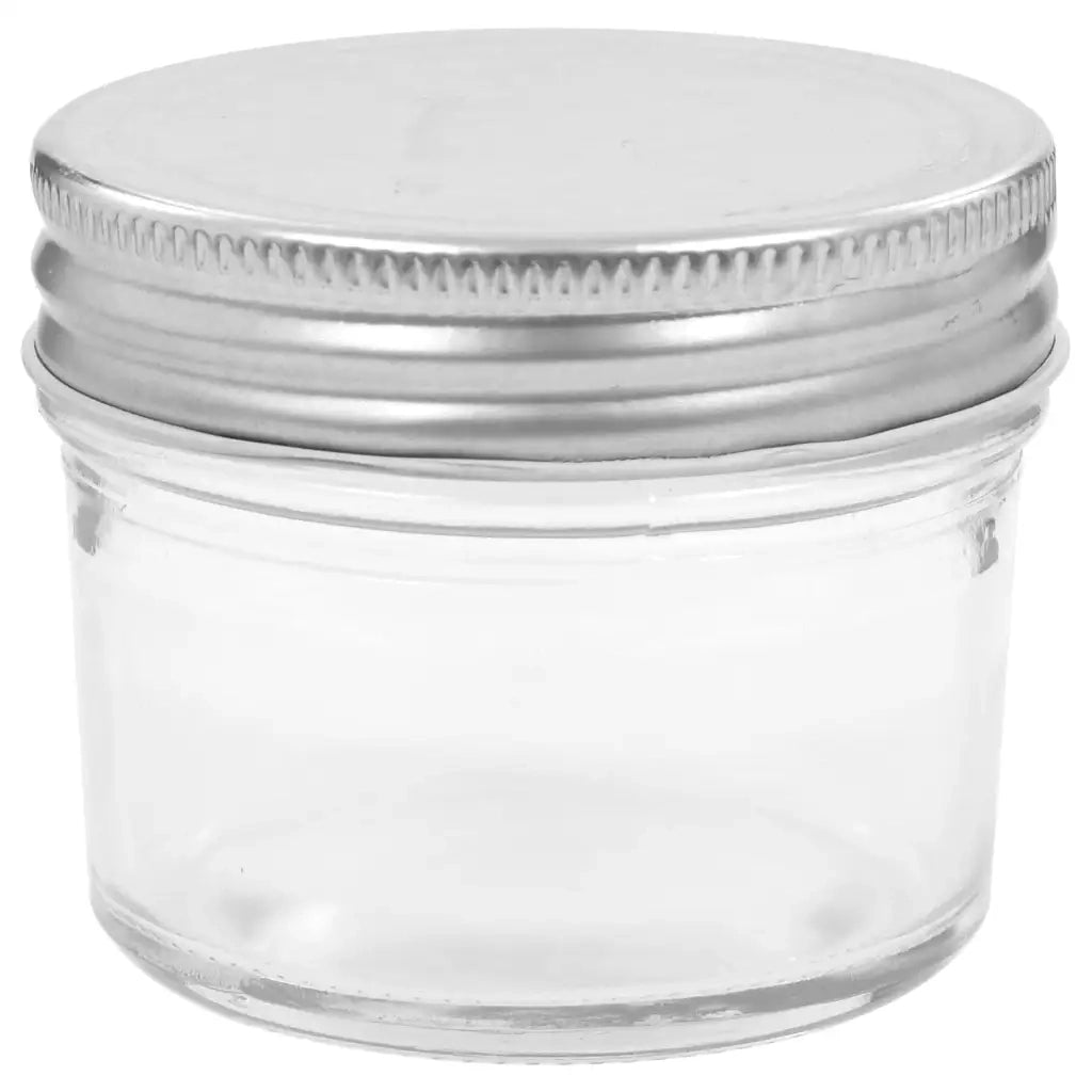 Vaso per Marmellata in Vetro Coperchio Argento 48 pz 110 ml 50793