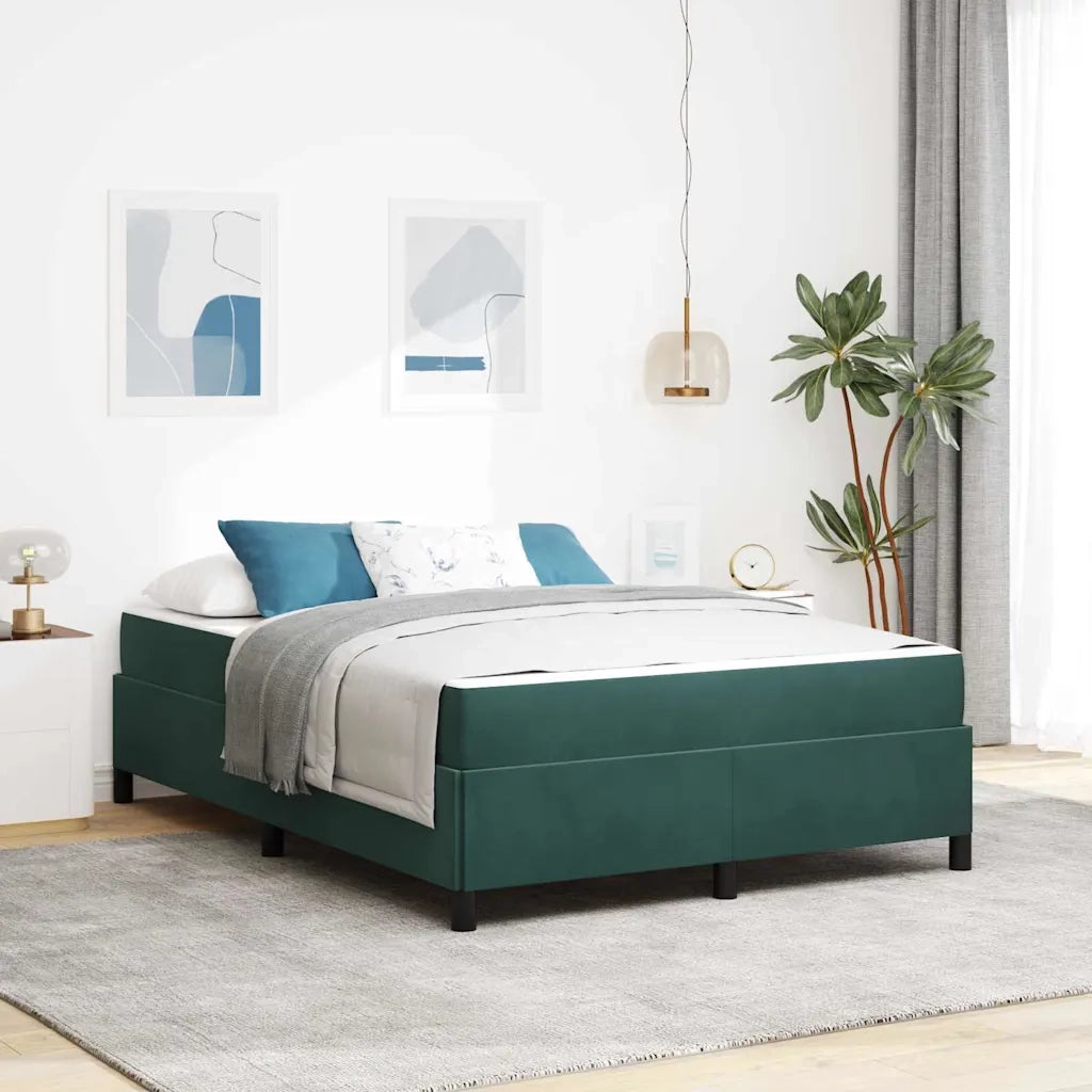 Struttura del letto Verde Scuro 140 x 200 cm Tessuto 3399069