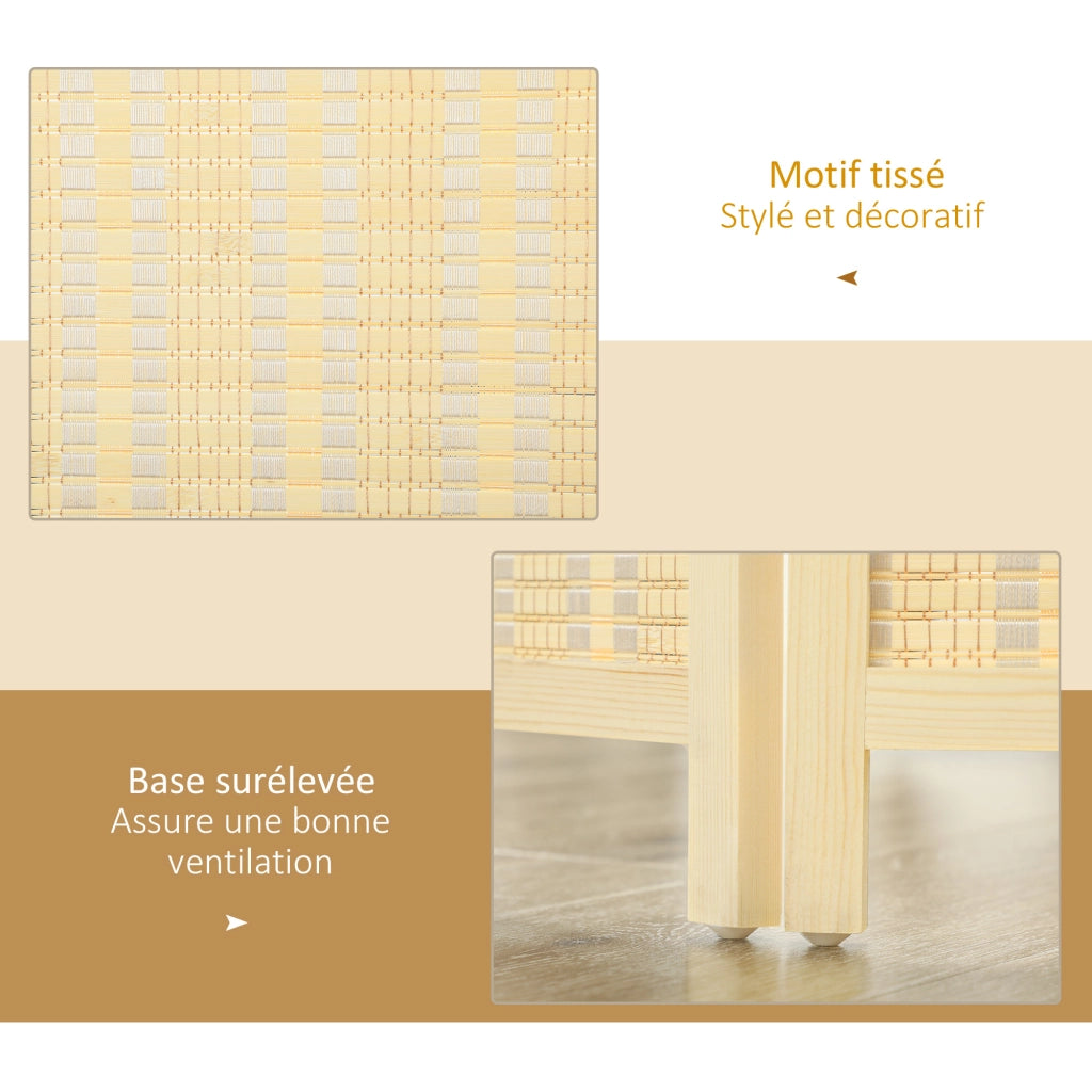 Paravento in legno 3 pannelli ¨C zephmum ¨C naturale 135x180 cm