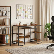 Scrivania con Spazio di Archiviazione Rovere Fumo 8008034