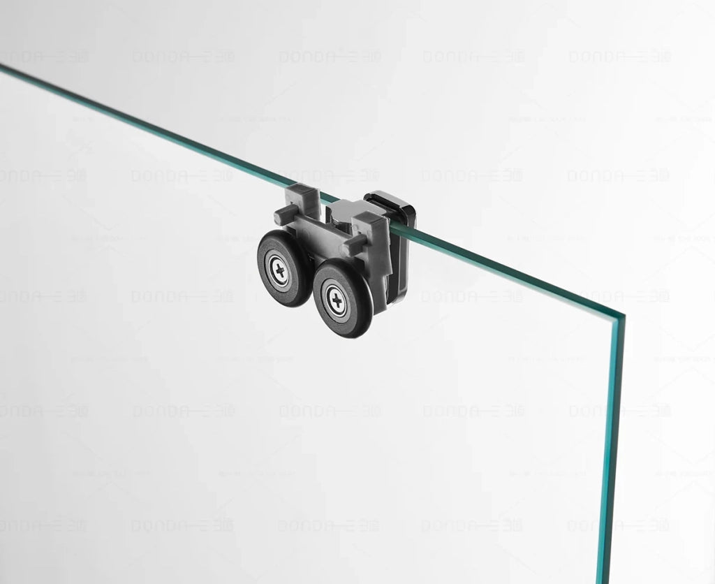 Box doccia frontale BASIC 2 fissi + 2 scorrevoli 210 cm (105+105) oro vetro Frost Plus