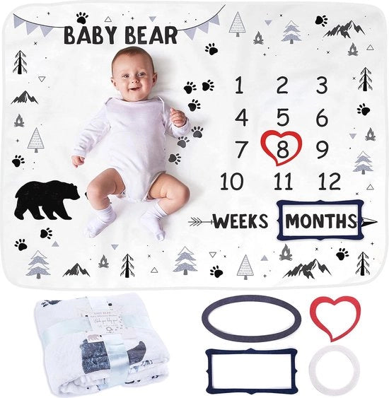 Pannellino per Bambini | Tema Orso | Soffice, Spesso e Comodo | Regalo di Nascita Perfetto per Ragazzo o Ragazza