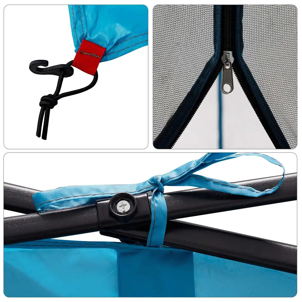 vidaXL Tenda interna in rete Blu 303 x 303 cm