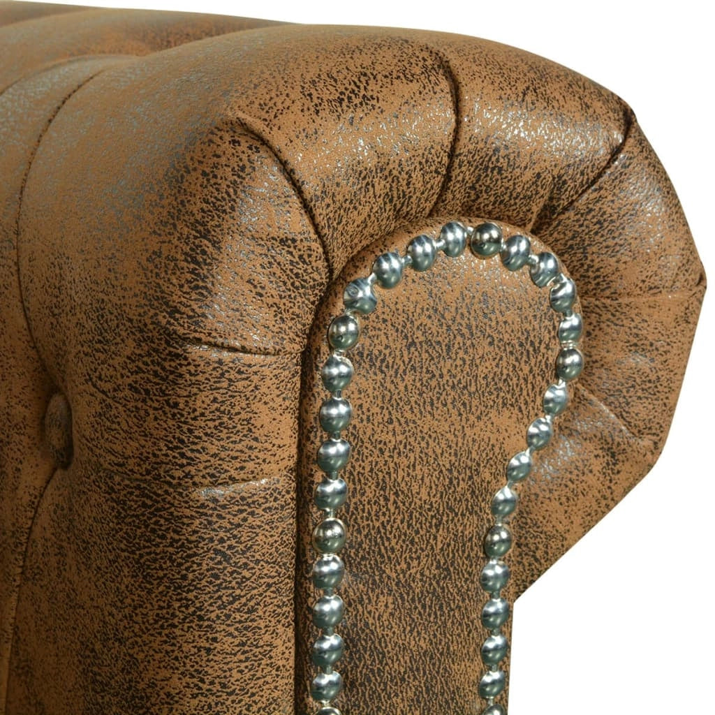 Divano Chesterfield 3 posti in similpelle marrone 02_0020863