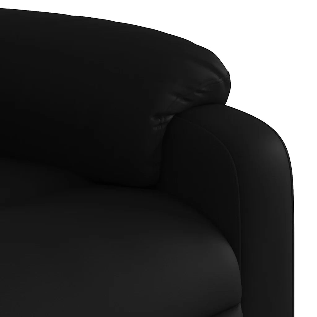Divano Sedia-Poltrona reclinabile massaggiante in Similpelle Nera 728986