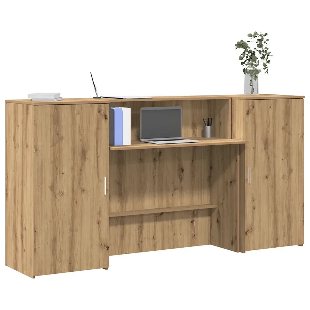 Banco Reception Rovere Artigianale 200x50x103,5cm in Truciolato 3324222