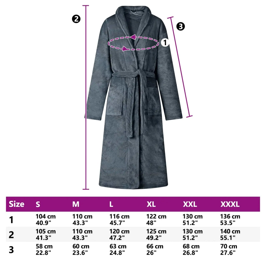 Accappatoio senza Cappuccio Blu navy xl Flanella CFW1579406