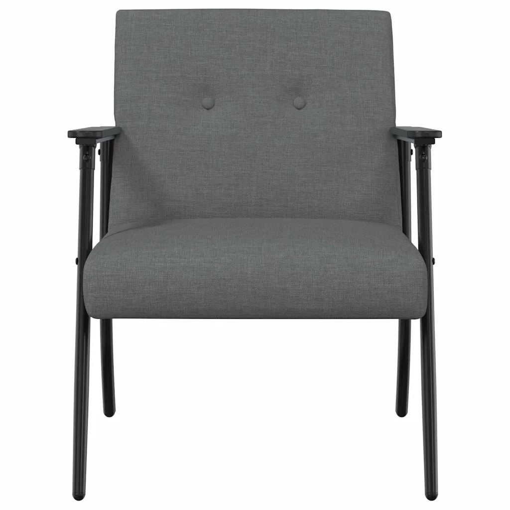 Poltrona-Divano Sedia-Poltroncina Grigio scuro Tessuto 741268
