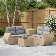 Set di divani 6 pz Beige e Grigio Chiaro 3447521