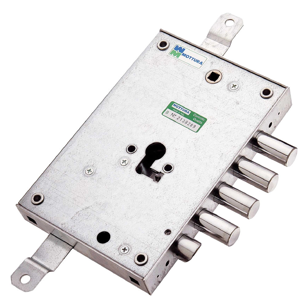SERRATURA DA APPLICARE TRIPLICE PER PORTE BLINDATE ART. 85.571 Dx E 63 - mm 206 x  136  - MOTTURA
