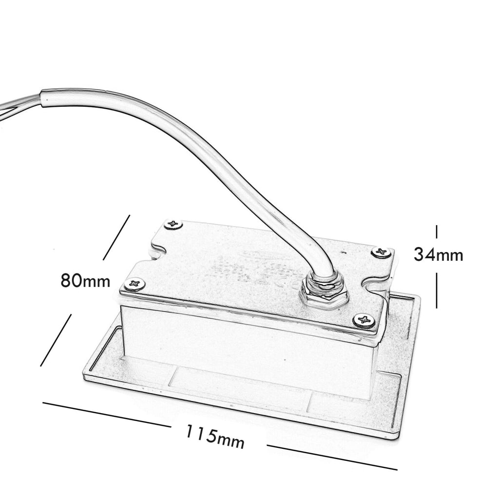 Faretto segnapassi IP65 LED 3W incasso scatola 503 scale giardino viale gradino Nero 6000K