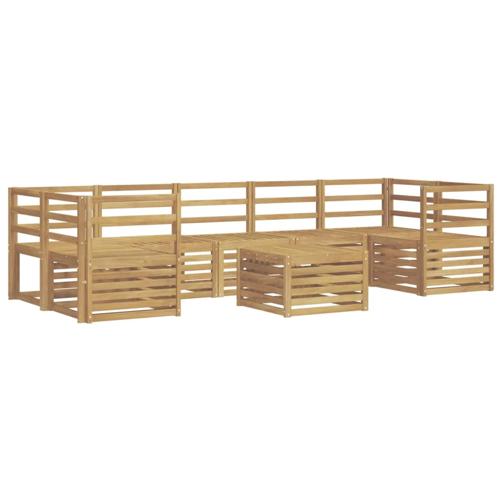 Set di divani da esterno 8 pcs Bianco Legno di Acacia Massello 3391534
