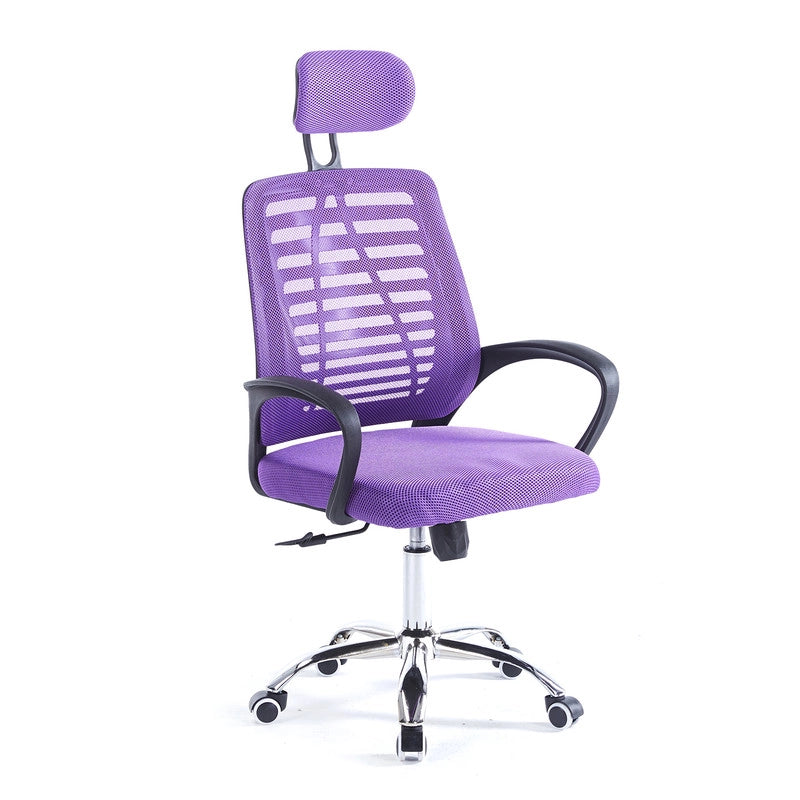 RMF Sedia Ufficio Ergonomica Professionale Reclinabile, Sedia Scrivania in Rete con Seduta Comoda e Rilassante - Poltrona Relax Ufficio con Ruote Girevoli Altezza Regolabile  VIOLA