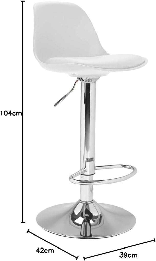 Set di 4 sgabelli da bar design bianco KARL