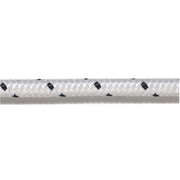 Treccia in poliestere diametro 6 mm serie standard bobina da 400 metri bianca f.segnale nero nautica