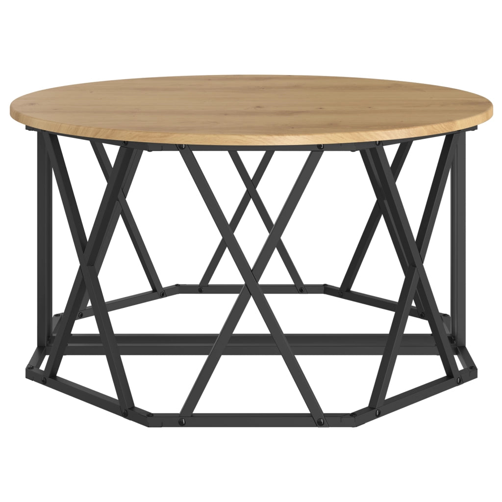Tavolino da caffÃ¨  in rovere artigianale 31.5x31.5x16.5 pollici realizzato in legno ingegnerizzato