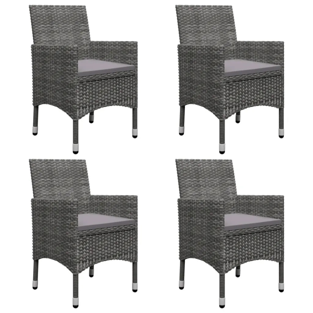 Set Mobili da Pranzo per Giardino 5 pz Grigio cod mxl 42219