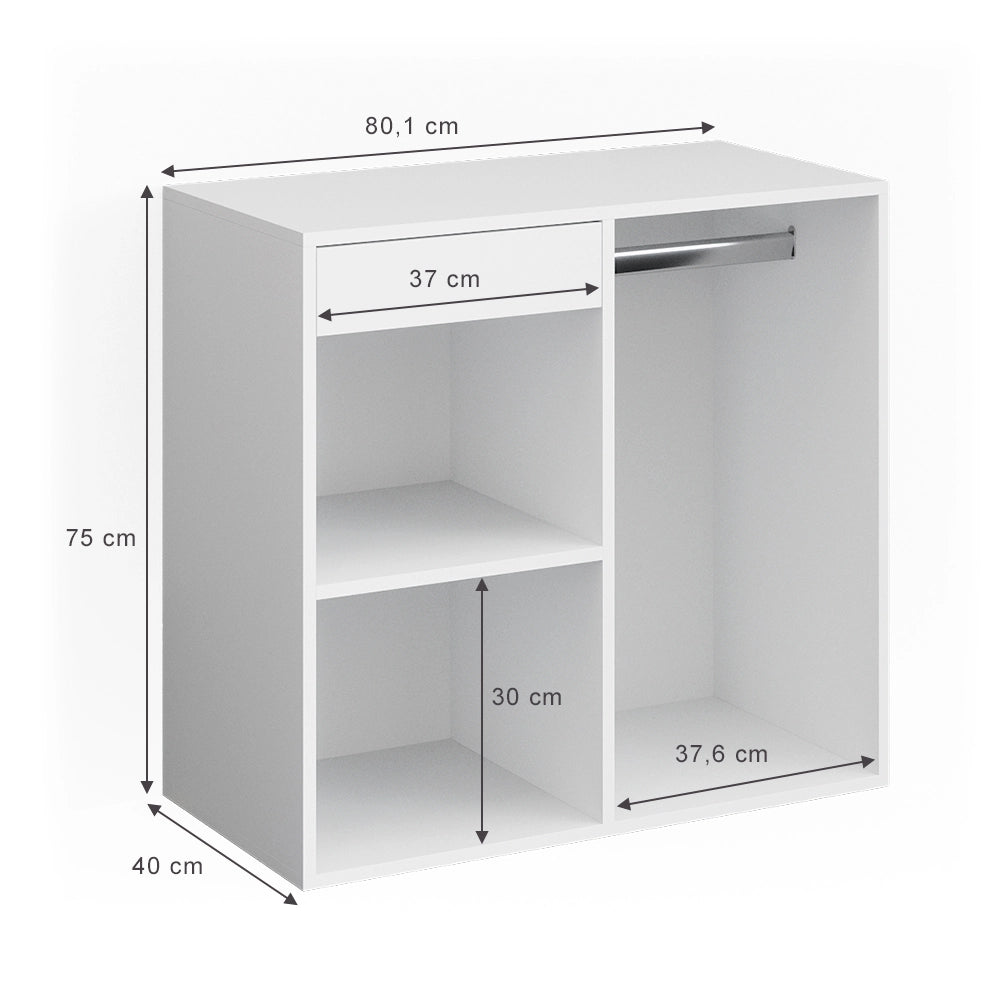 Vicco Cassettiera da toilette Bianco 80.1 x 75 cm
