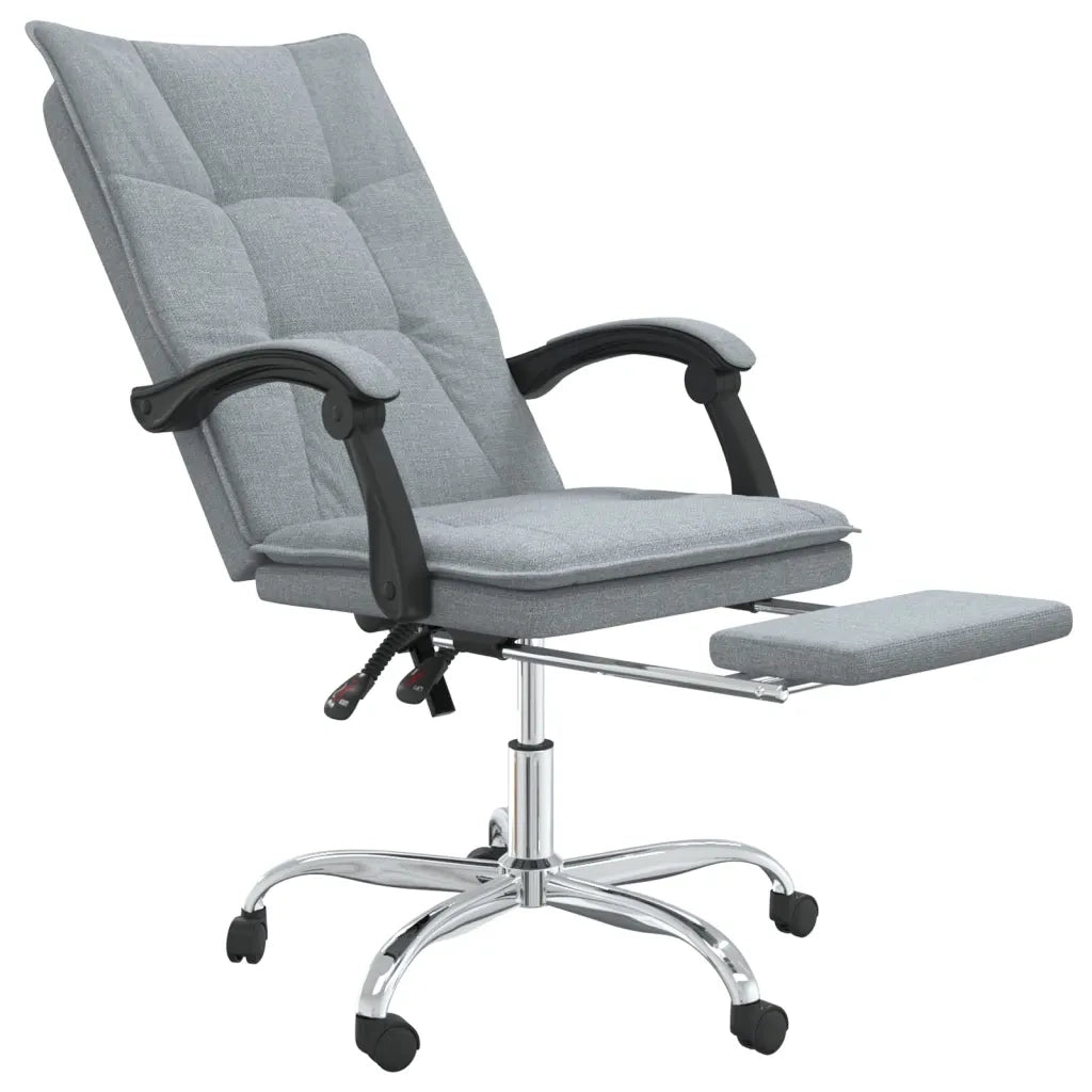 Poltrona da Ufficio Reclinabile Grigio Chiaro in Tessuto cod mxl 27403