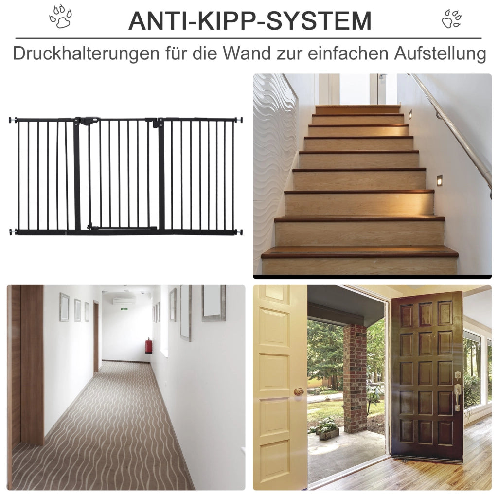 Cancelletto di sicurezza ULEVR per animali 76,2 cm, chiusura automatica, apertura 49 cm, nero