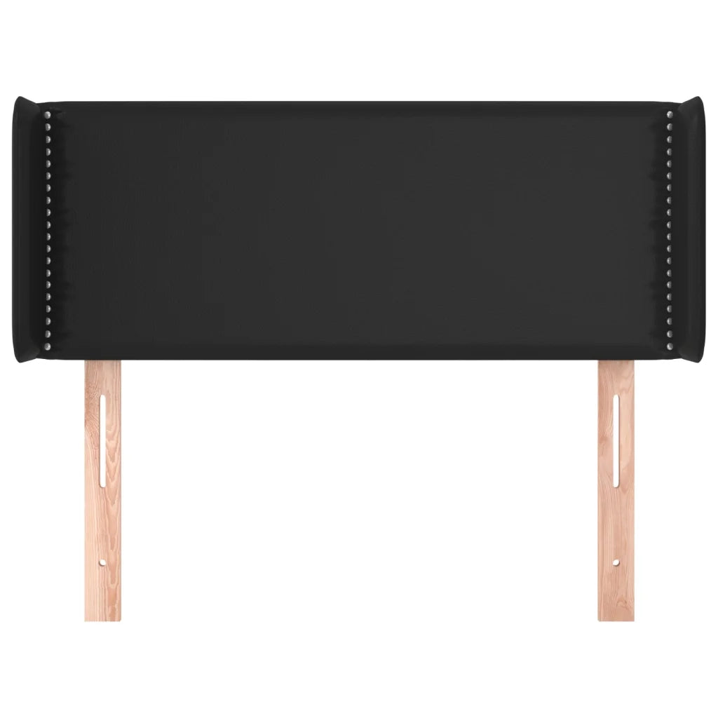 Testiera ad Orecchio Nera 93x16x78/88 cm in Similpelle