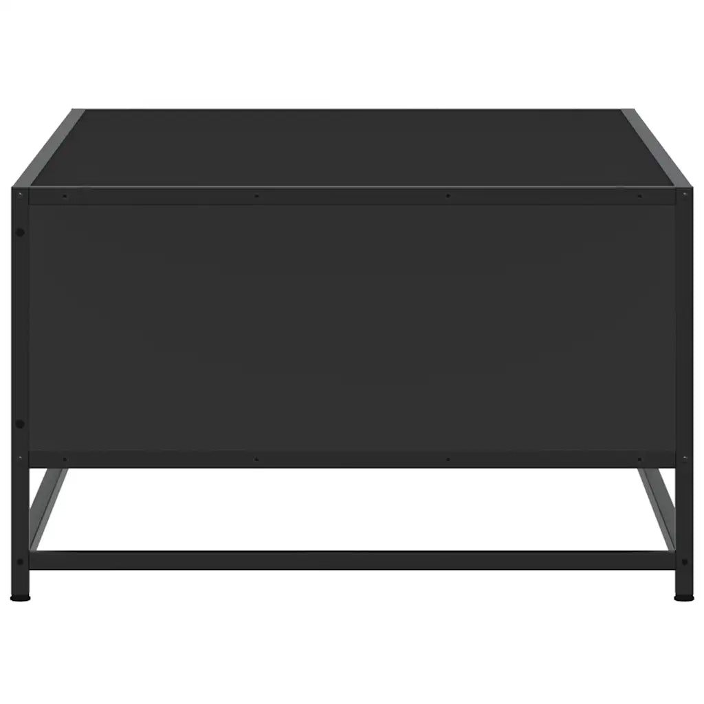 Tavolino Salotto-Tavolino da soggiorno-Tavolo Nero 100x57x35 cm in Truciolato e Metallo
