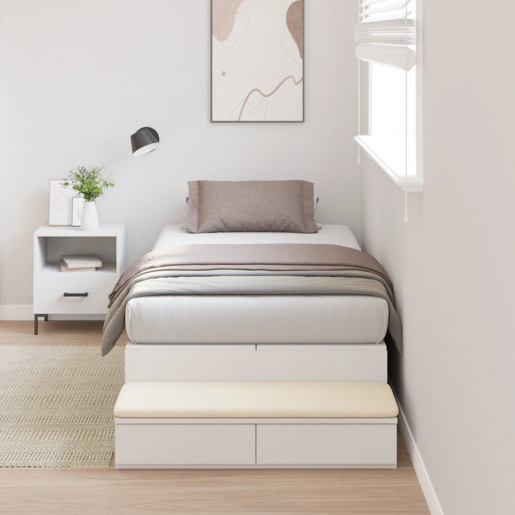 Struttura letto con contenitore Bianca 90x190 cm