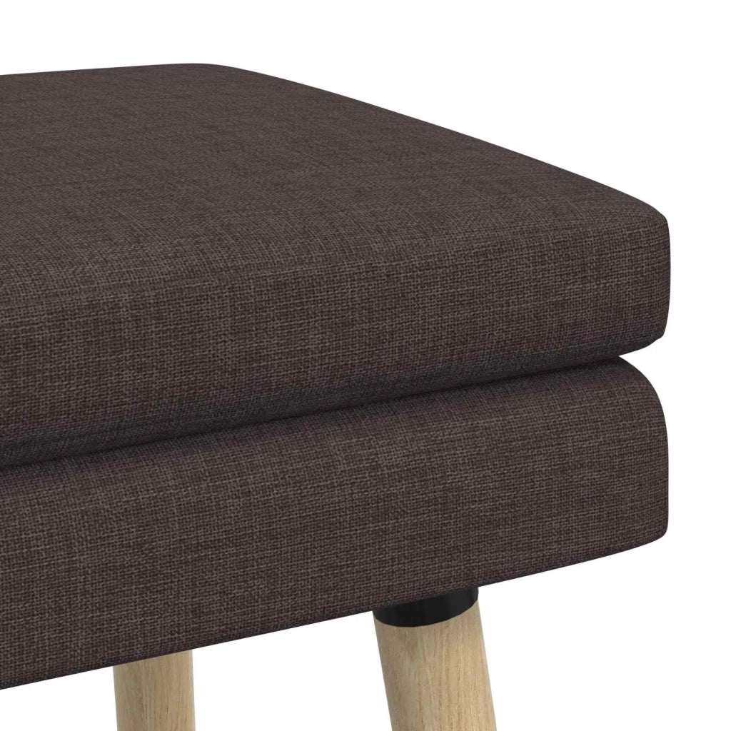 Panchina a doppio strato Marrone Scuro 80 x 40 x 47 cm Tessuto 42038435