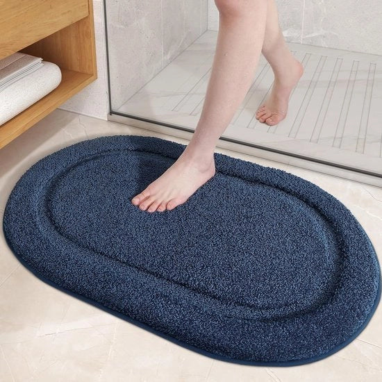 Matrice di assorbimento per bagno in blu - 40 x 60 cm - Ultra morbido e scivoloso ridotto