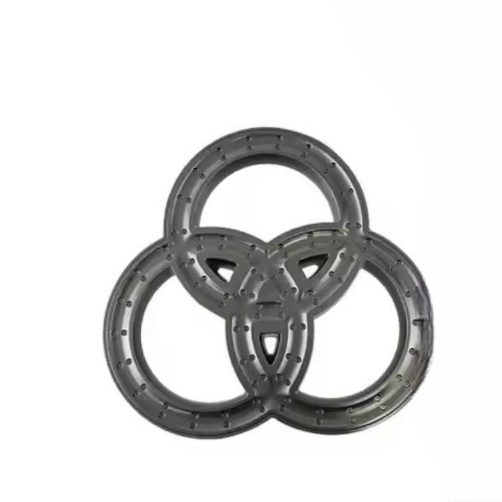Soffione Per Doccia Da Bagno 3 Anelli in abs Doccetta Multigetto Nero 87516