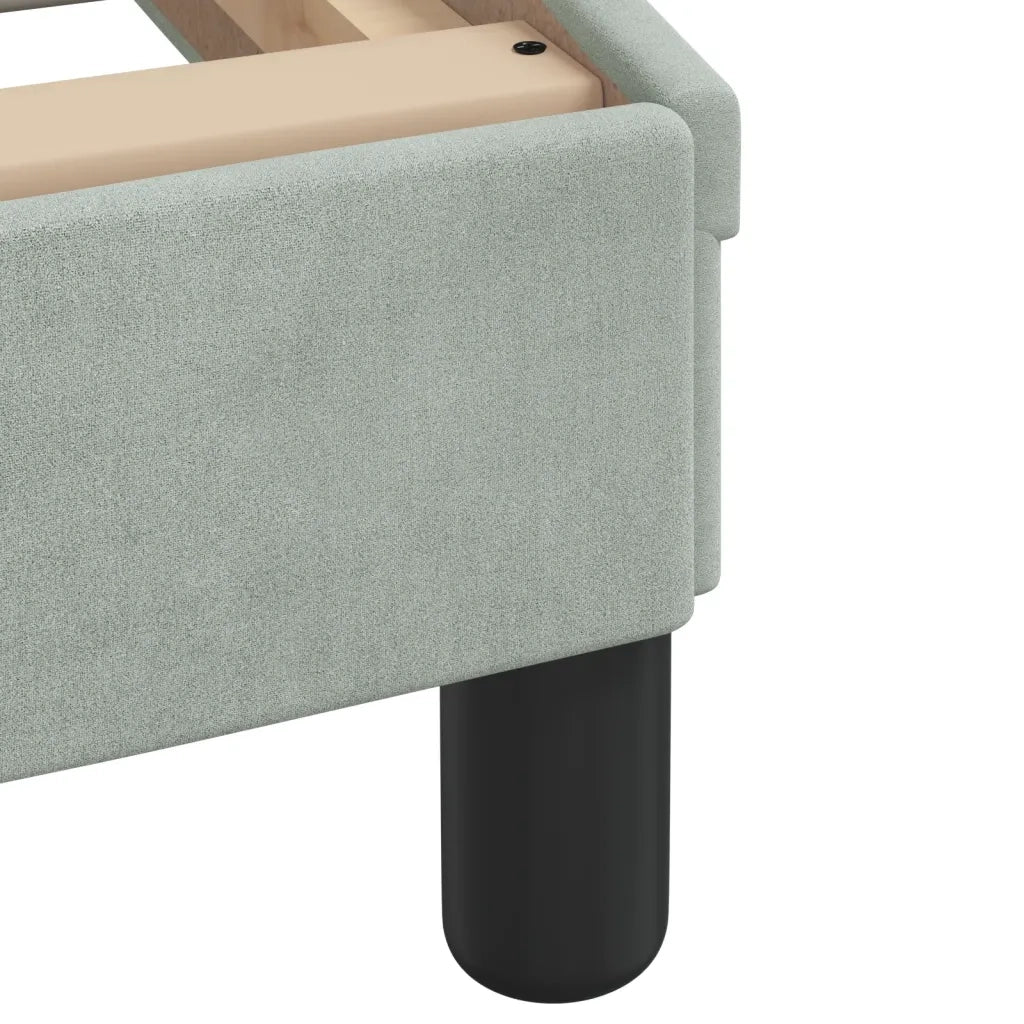 Letto con Materasso Grigio Chiaro 160x200 cm in Velluto 3208664