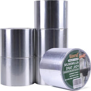 Tappo adesivo in alluminio impermeabile e resistente a temperature tra 80-100 gradi, per sigillatura, riparazione e isolamento - 10 x 120 m, 6 rotoli