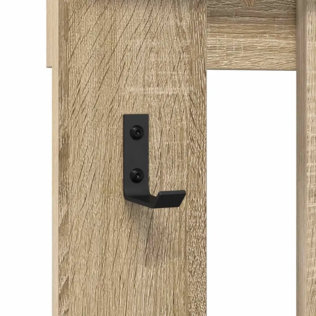 vidaXL Appendiabiti a muro Rovere Sonoma 100 x 10 x 100 cm