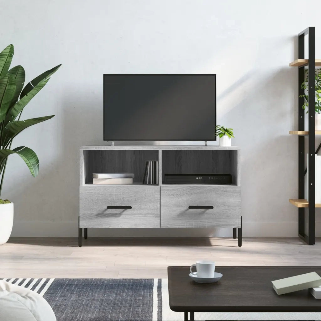Mobile Porta TV-Mobile per TV-Credenza TV Grigio Sonoma 80x36x50 cm in Legno Multistrato 283130