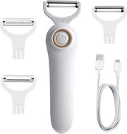 Manuale USB Ricaricabile Trimmer per Verdure e Frutta - 3 Lame in Acciaio Inossidabile - Batteria Integrata - Apples e Carote
