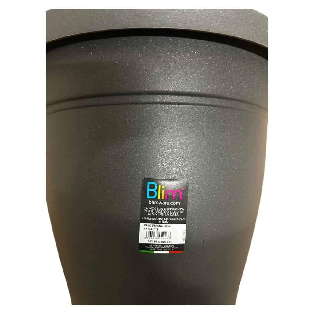VASO VERONA BLIM 30CM COLORE ANTRACITE