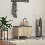 Panca per ingresso con cuscino-Sgabello-Panca da Corridoio Rovere Sonoma 60 x 38 x 46 cm 151915
