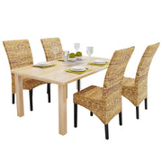 Sedie da Pranzo 4 pz in Abca e Legno Massello di Mango cod mxl 22576