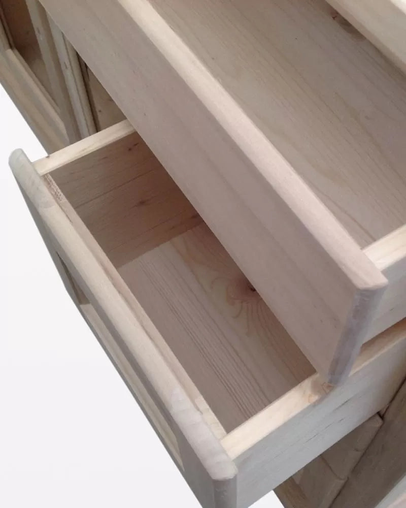 Madia credenza in legno 2 porte 9 cassetti grezzo l.160 p.45 h.95 (984) - Mobili 2G