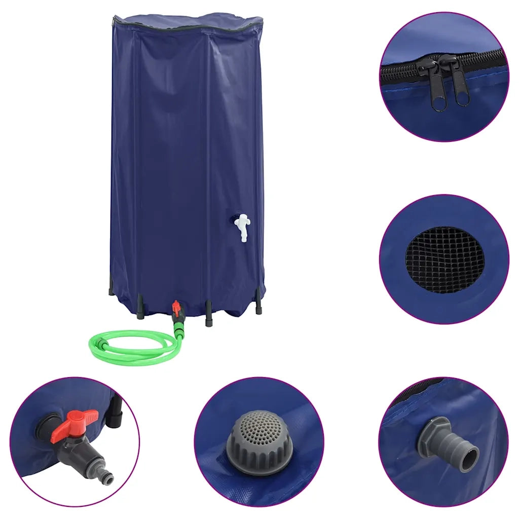 Serbatoio Acqua con Rubinetto Pieghevole 250 L in PVC CFW9536530