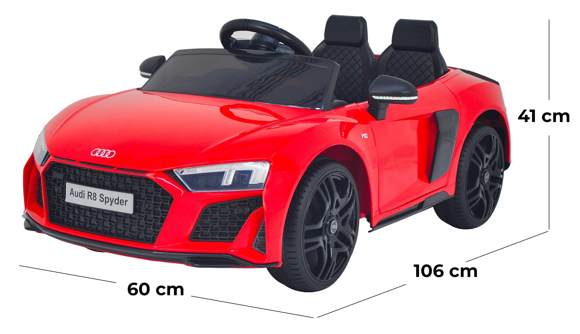 Macchina Elettrica per Bambini 12V con Licenza Audi R8 Spyder Rossa