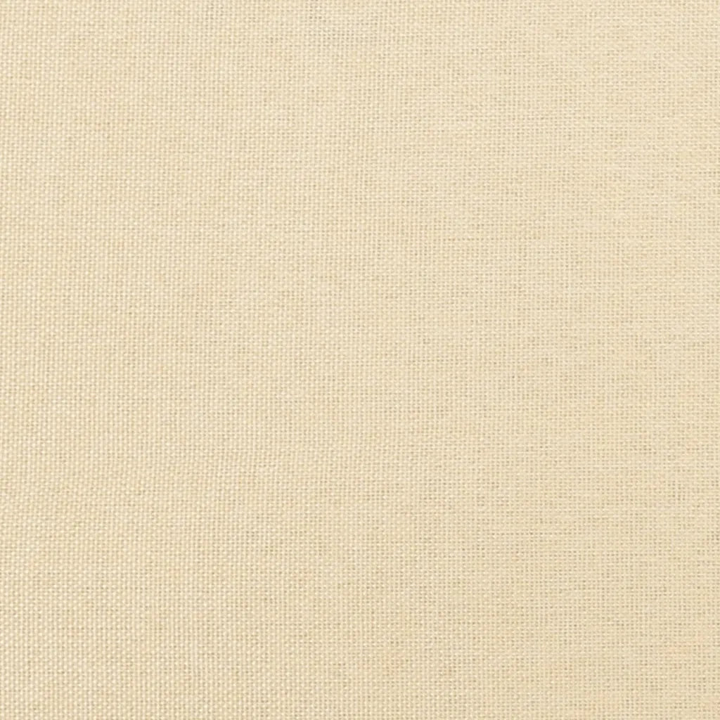 Poggiapiedi Crema 45x29,5x35 cm in Tessuto e Similpelle 341481